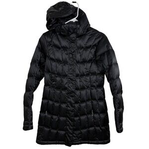 Spyder Timeless Down Puffer Jacket‎ Women S Black Hooded Quilted Coat 700 Fill